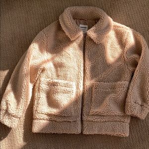 Oversized sherpa coat